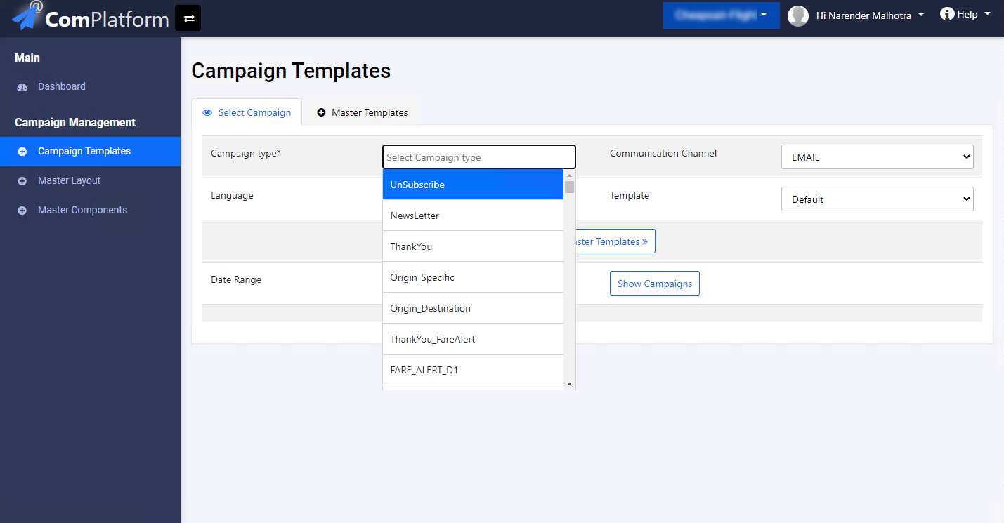 Legacy Communication Platform screen 3
