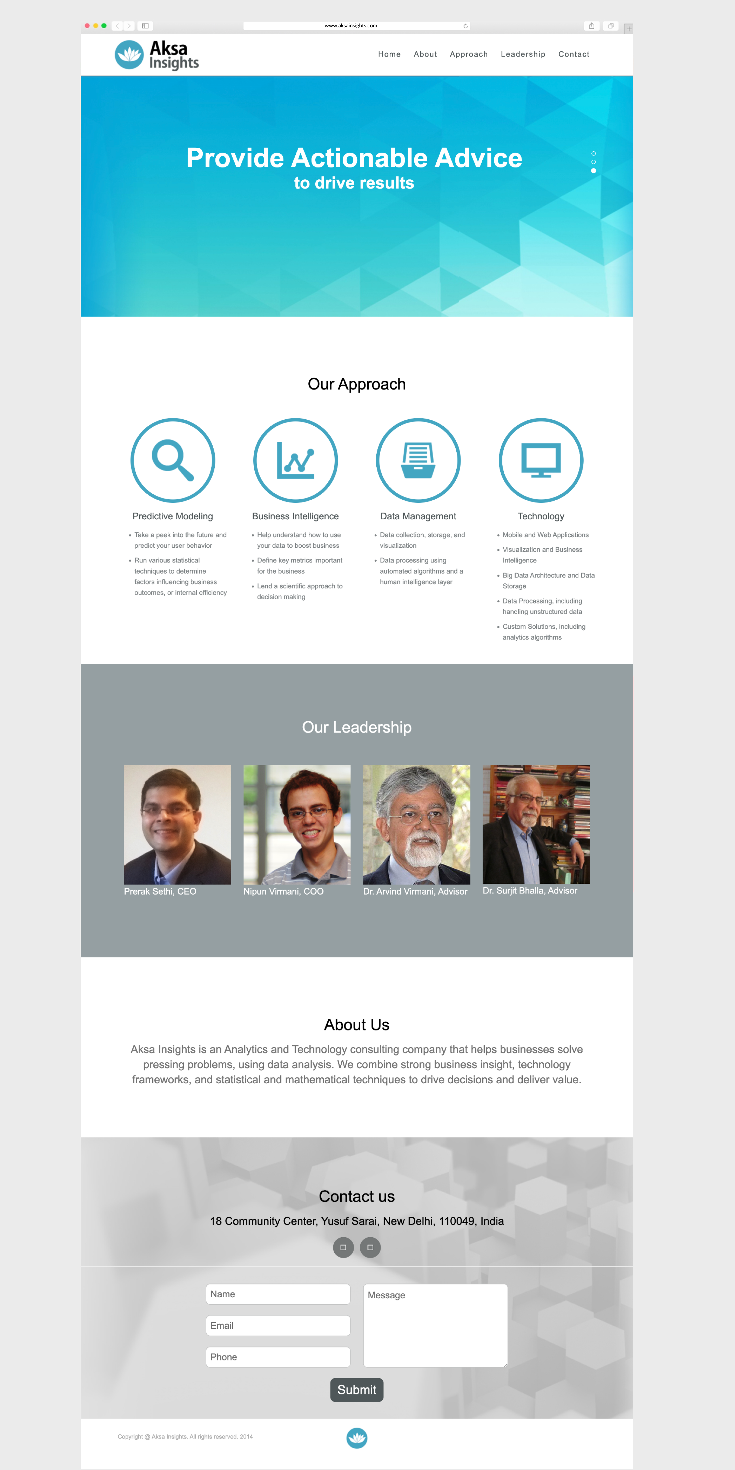 Aksa Insights desktop