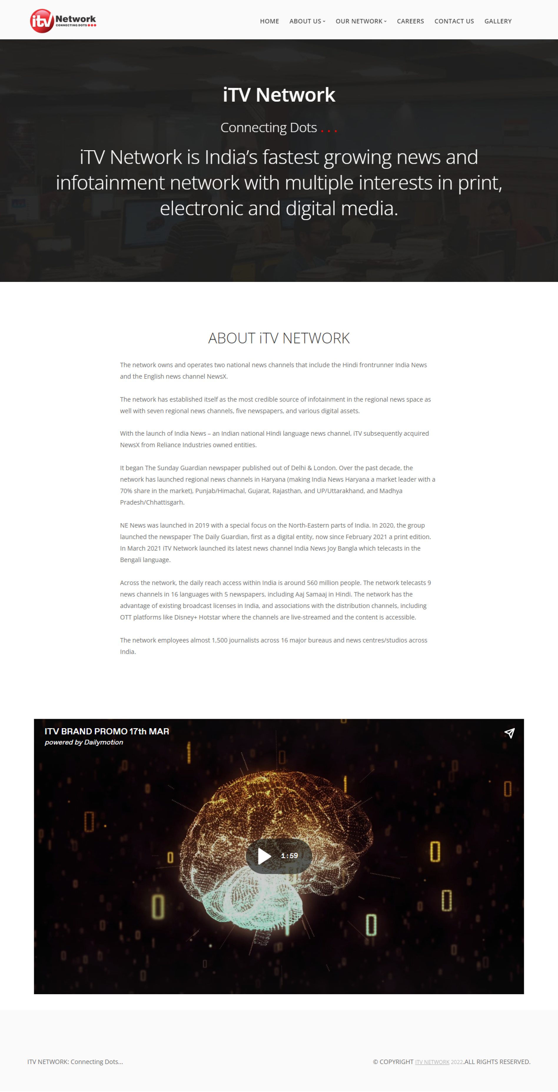 ITV Network article layout
